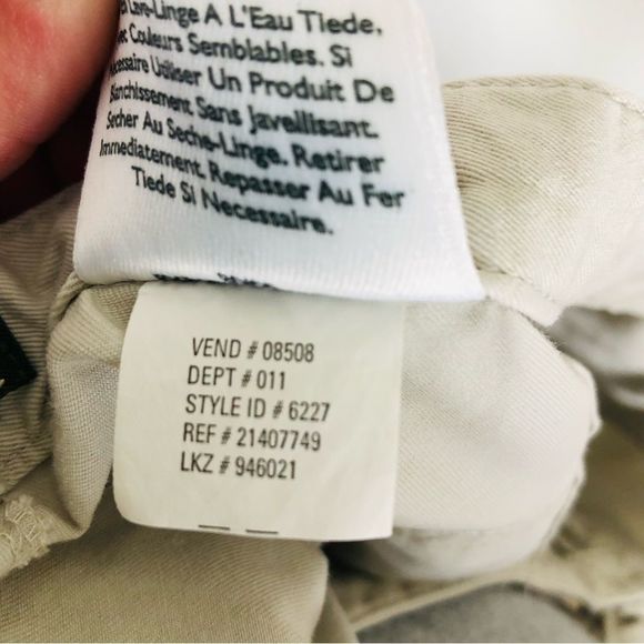 4/$45 | Khaki Beige Cotton Shorts | Plus 16 - Picture 6 of 7